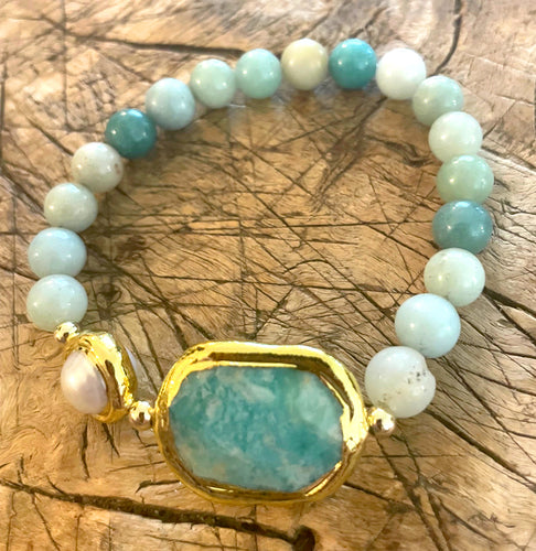 simply beautiful - Bewitching Amazonite Focal Bracelet