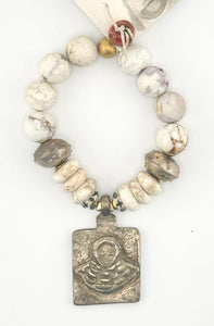 BEAUTIFUL SOUL - VINTAGE SILVER WINGED ANGEL - DESIGN 2 - BRACELET