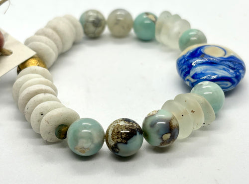 BEAUTIFUL SOUL - HAND-CRAFTED WAVE PENDENT  - BRACELET