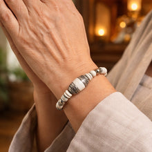 BEAUTIFUL SOUL - ANTIQUE CONCH BEAD WITH RIVER STONE - BRACELET