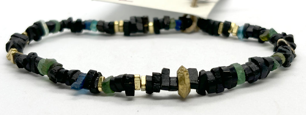 simply beautiful - VINTAGE ROMAN GLASS - MENS BRACELET