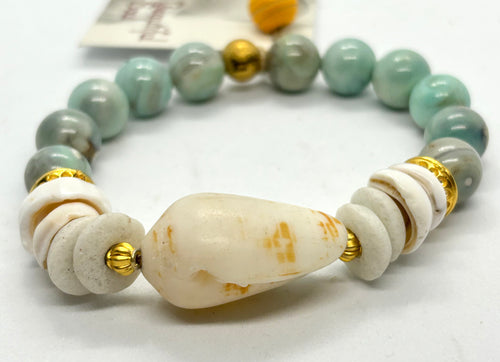 BEAUTIFUL SOUL - SEA SHELL WITH DRAGON SKIN - BRACELET