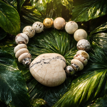 BEAUTIFUL SOUL - HAND-CARVED WHITE TURQUOISE HEART - BRACELET ✔️