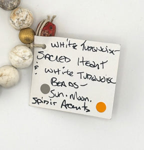 BEAUTIFUL SOUL - ARTISAN WHITE TURQUOISE SACRED HEART - BRACELET