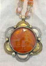 BEAUTIFUL SOUL - VINTAGE ROMAN CARNELIAN INTAGLIO - SHORT NECKLACE ✔️