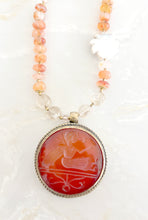 BEAUTIFUL SOUL - VINTAGE ROMAN CARNELIAN INTAGLIO DESIGN 2 - SHORT NECKLACE ✔️