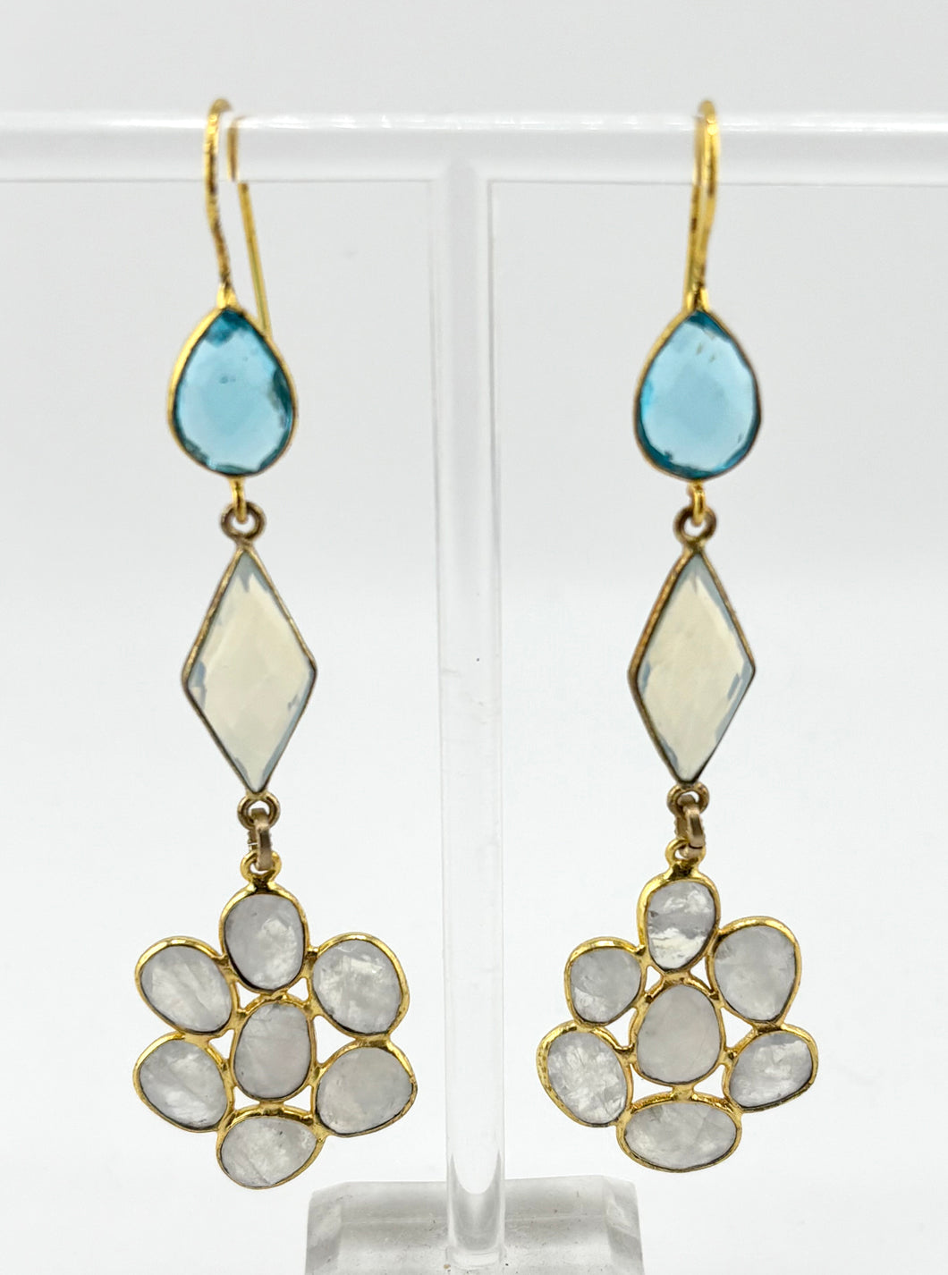 BEAUTIFUL SOUL - MOONSTONE DAISY DROP - EARRINGS