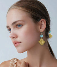 BEAUTIFUL SOUL - VERMEIL MOROCCAN DROP WITH LARIMAR  - EARRINGS