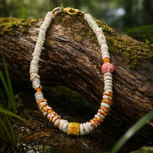 BEAUTIFUL SOUL - HAND-MADE AFRICAN ASHANTI GLASS - SHORT NECKLACE - SOLD