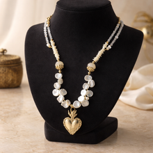BEAUTIFUL SOUL - SACRED HEART W/KEISHI PEARLS - SHORT NECKLACE