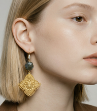 BEAUTIFUL SOUL - VERMEIL MOROCCAN DROP WITH LABRADORITE - EARRINGS