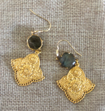 BEAUTIFUL SOUL - VERMEIL MOROCCAN DROP WITH LABRADORITE - EARRINGS