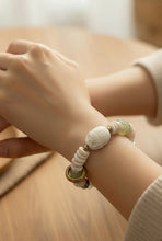 BEAUTIFUL SOUL - HAND-CARVED LIMESTONE SCARAB - BRACELET ✔️