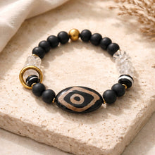 BEAUTIFUL SOUL - AGED NATURAL STONE EVIL EYE DESIGN #2 - BRACELET