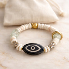 BEAUTIFUL SOUL - AGED NATURAL STONE EVIL EYE - BRACELET