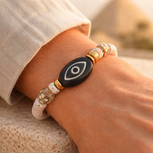 BEAUTIFUL SOUL - AGED NATURAL STONE EVIL EYE - BRACELET