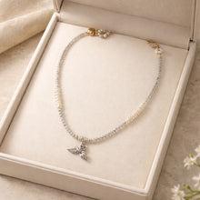 BEAUTIFUL SOUL - STERLING DOVE WITH CHALCEDONY - SHORT NECKLACE