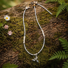BEAUTIFUL SOUL - STERLING DOVE WITH CHALCEDONY - SHORT NECKLACE
