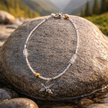 BEAUTIFUL SOUL - STERLING DOVE WITH HERKIMER DIAMOND - SHORT NECKLACE
