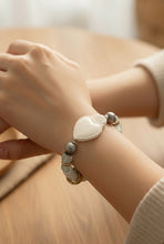 BEAUTIFUL SOUL - VINTAGE SACRED HEART WITH RECYCLED GLASS   - BRACELET