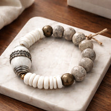 BEAUTIFUL SOUL - VINTAGE CONCH BEAD WITH BONE - BRACELET