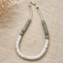 BEAUTIFUL SOUL - WHITE ASHANTI WITH KYANITE - SHORT NECKLACE ✔️