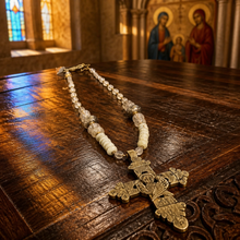 BEAUTIFUL SOUL - VINTAGE COPTIC CROSS WITH ANGEL - SHORT NECKLACE ✔️