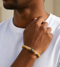BEAUTIFUL SOUL - VINTAGE BLACK TERRA-COTTA BEAD W/GLASS ACCENTS - UNISEX BRACELET ✔️ (Copy)