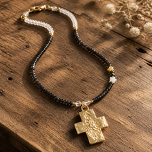 BEAUTIFUL SOUL - CELESTIAL TRINITY ARTISAN CROSS - SHORT NECKLACE ✔️