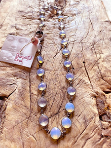 simply beautiful - Beautiful AAA Opalite with sterling - 19"