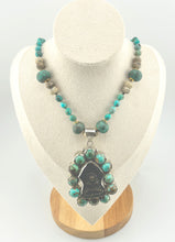 BEAUTIFUL SOUL - MEDITATING VINTAGE BRASS & TURQUOISE BUDDHA - LONG NECKLACE