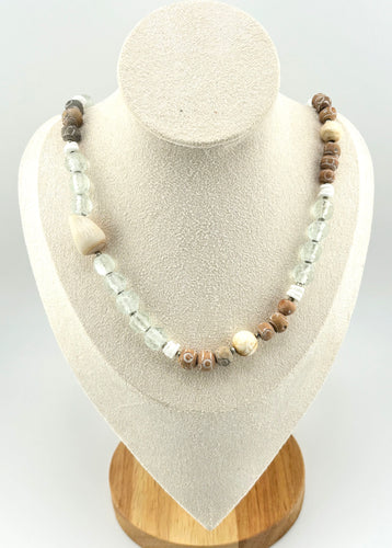 BEAUTIFUL SOUL - VINTAGE RECYCLED AFRICAN GLASS - LONG NECKLACE - SOLD