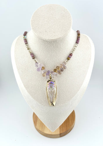 BEAUTIFUL SOUL - CRYSTAL CICADA - SHORT NECKLACE - SOLD