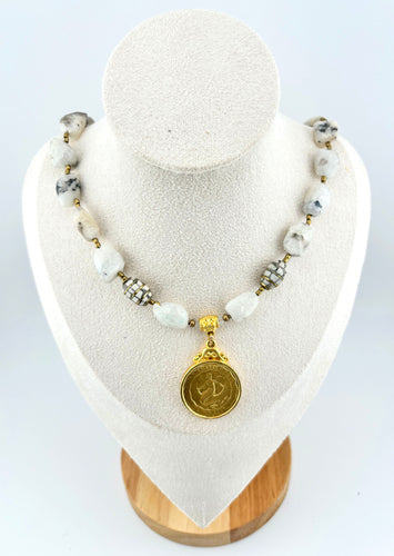 BEAUTIFUL SOUL - VERMEIL MERMAID COIN - SHORT NECKLACE