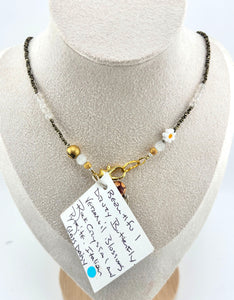 BEAUTIFUL SOUL - CHARMING DRUZY BUTTERFLY - SHORT NECKLACE