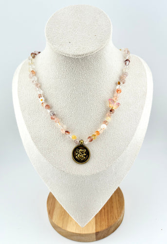 BEAUTIFUL SOUL - BRASS GANESHA WITH LEPIDOCROCITE HEMATOID - SHORT NECKLACE - SOLD