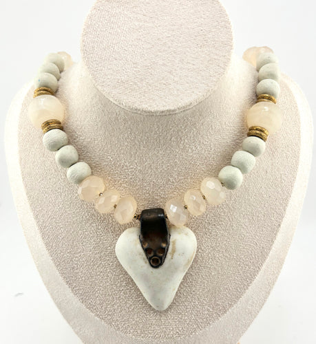 BEAUTIFUL SOUL - CHARMING ARTISAN HEART - SHORT NECKLACE