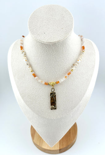 BEAUTIFUL SOUL - ARTISAN SNAIL & MUSHROOM - SHORT NECKLACE