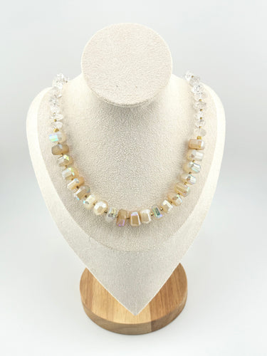 BEAUTIFUL SOUL - HERKIMER DIAMOND & MYSTIC CHALCEDONY - LONG NECKLACE - SOLD