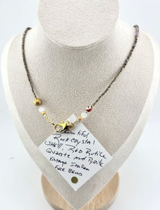 BEAUTIFUL SOUL - AMAZING ROCK CRYSTAL SHELL - SHORT NECKLACE