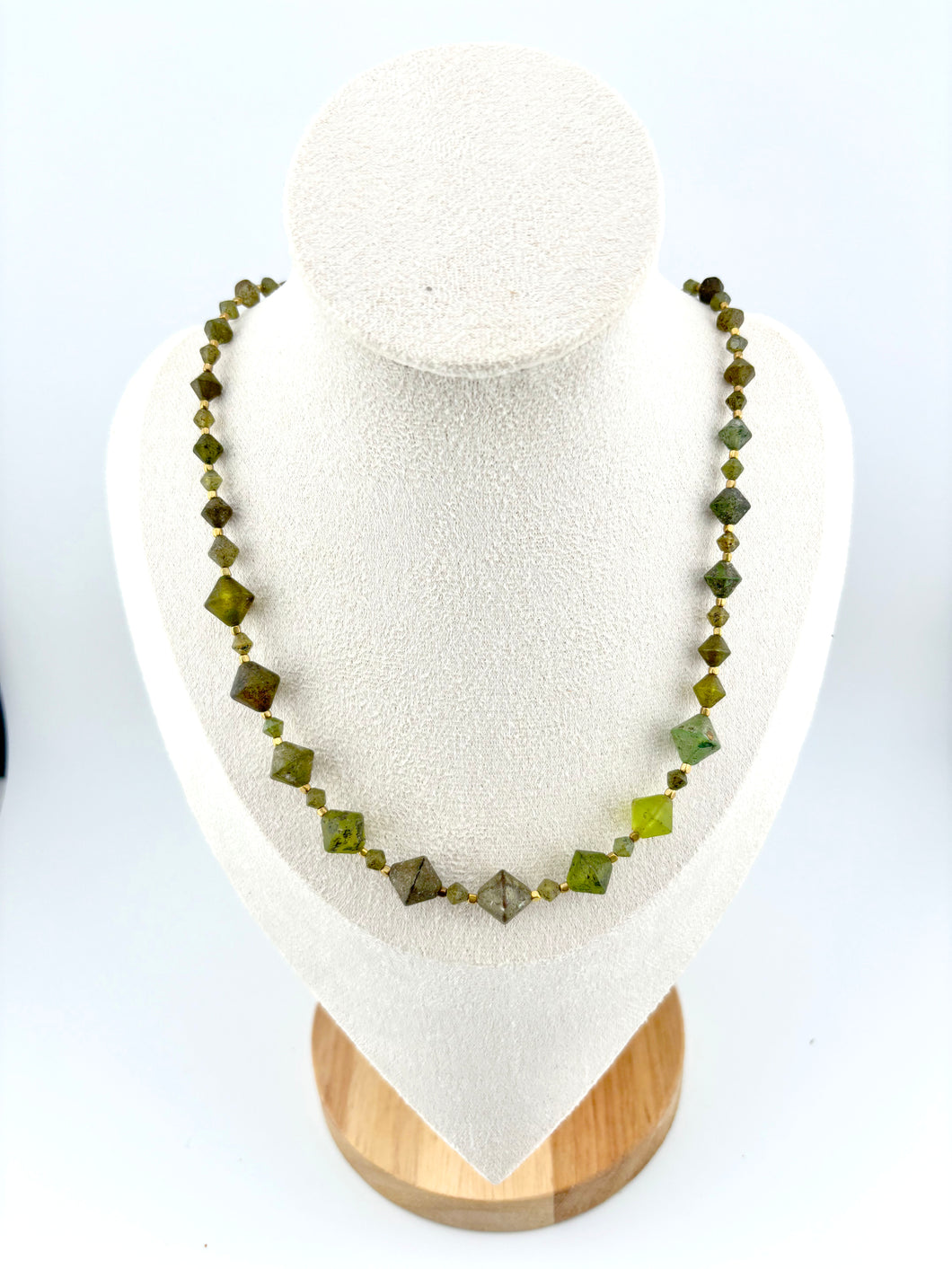 BEAUTIFUL SOUL - AMAZING BICONE ROMAN GLASS - SHORT NECKLACE