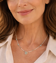 BEAUTIFUL SOUL - SOLAR QUARTZ STAR & AQUA QUARTZ - SHORT NECKLACE