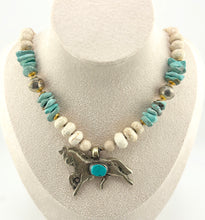 BEAUTIFUL SOUL - CHARMING TURQUOISE HORSE - SHORT NECKLACE
