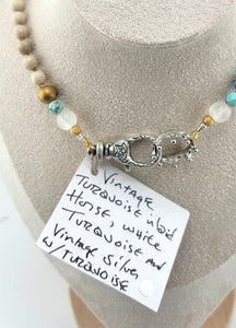 BEAUTIFUL SOUL - CHARMING TURQUOISE HORSE - SHORT NECKLACE