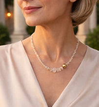 BEAUTIFUL SOUL - OLD VENETIAN TRADE BEADS-PUMPKIN CRYSTAL FOCAL - SHORT NECKLACE