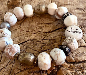 BEAUTIFUL SOUL - LIMITED EDITION AFFIRMATION BEAD BRACELET - BE A WARRIOR - INQUIRE