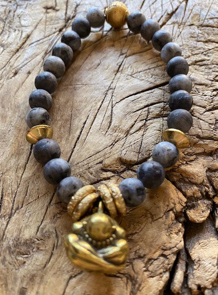 simply beautiful - Weeping Buddha with Matte Pyrite