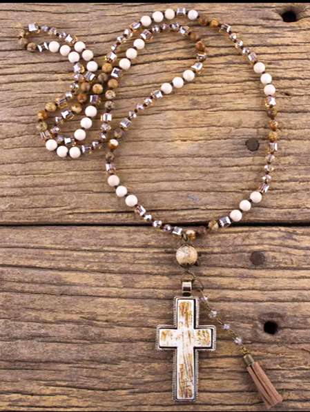 Simply Beautiful - Inlaid Cross Necklace