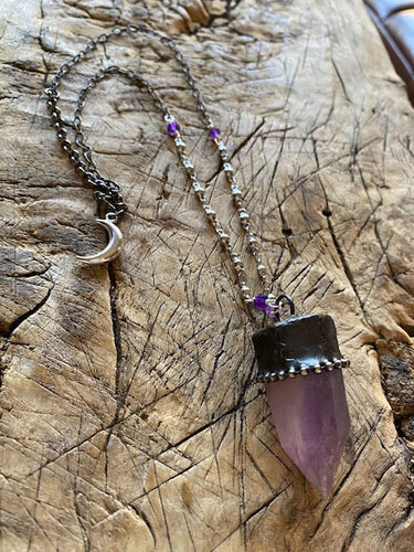 simply beautiful - Amethyst Point Crystal - Necklace