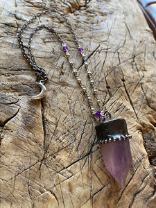 simply beautiful - Amethyst Point Crystal - Necklace